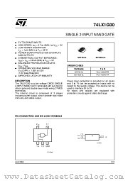 74LX1G00 datasheet pdf ST Microelectronics