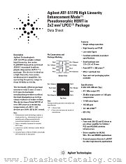 ATF-511P8 datasheet pdf Agilent (Hewlett-Packard)