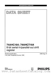 74AHC164D datasheet pdf Philips