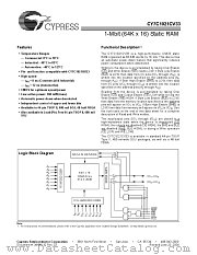 CY7C1021CV33-8ZC datasheet pdf Cypress