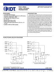 IDT74FCT162543CTPA datasheet pdf IDT