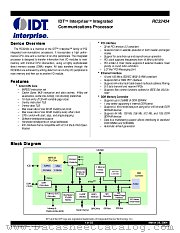 IDT79RC32H434-350BC datasheet pdf IDT