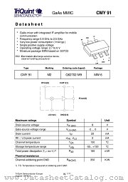 CMY91 datasheet pdf TriQuint Semiconductor