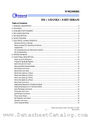 W982508BH-75I datasheet pdf Winbond Electronics