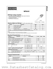 MPSA43_D27Z datasheet pdf Fairchild Semiconductor