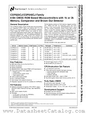 COPCJ842-XXX/WM datasheet pdf National Semiconductor