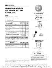 VN2222LLRLRA datasheet pdf ON Semiconductor