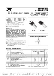 STP16NB25 datasheet pdf ST Microelectronics