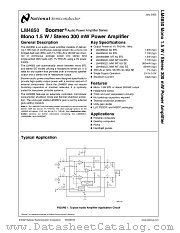 LM4850LDX datasheet pdf National Semiconductor