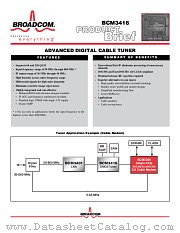 BCM3416 datasheet pdf Broadcom