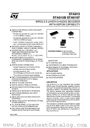 STA015B$13TR datasheet pdf ST Microelectronics