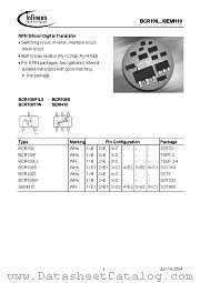 BCR108T datasheet pdf Infineon