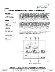 CX77140 datasheet pdf Skyworks Solutions