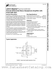 LM4915LQ datasheet pdf National Semiconductor