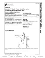 LM4700TF datasheet pdf National Semiconductor