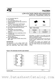 74LCX04 datasheet pdf ST Microelectronics