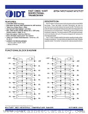 IDT54FCT16245CTEB datasheet pdf IDT