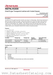 HD74LVC533 datasheet pdf Renesas