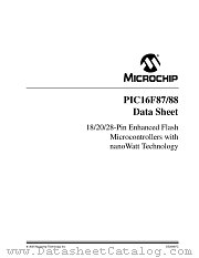 PIC16F88T-I/SS datasheet pdf Microchip