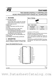 TDA7468 datasheet pdf ST Microelectronics