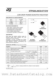 STPS30L40CT datasheet pdf ST Microelectronics