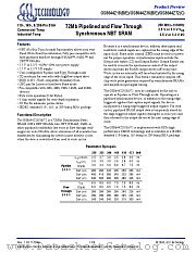 GS8644Z18 datasheet pdf GSI Technology
