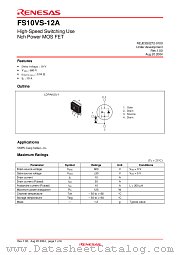 FS10VS-12A datasheet pdf Renesas