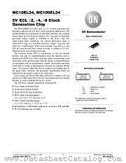 MC10EL34 datasheet pdf ON Semiconductor