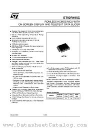 ST92R195C9/ENS datasheet pdf ST Microelectronics