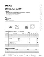 GBPC35005W datasheet pdf Fairchild Semiconductor
