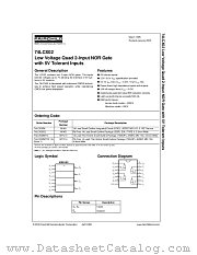 74LCX02SJ datasheet pdf Fairchild Semiconductor