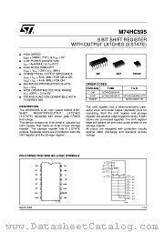 M74HC595 datasheet pdf ST Microelectronics