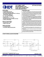 IDT74ALVCH16823PA datasheet pdf IDT