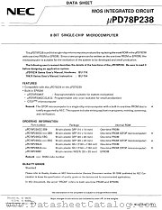 UPD78P238 datasheet pdf NEC