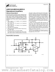 LM101A MD8 datasheet pdf National Semiconductor