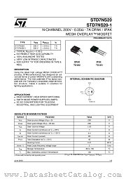 STD7NS20T4 datasheet pdf ST Microelectronics