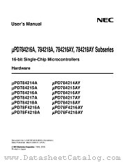 UPD78F4216AGC-8EU datasheet pdf NEC