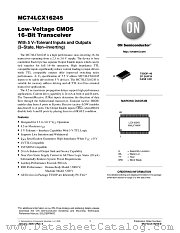 MC74LCX16245 datasheet pdf ON Semiconductor