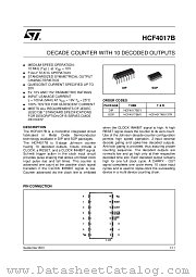 HCF4017 datasheet pdf ST Microelectronics