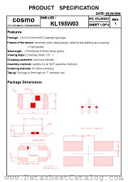 KL195W03 datasheet pdf Cosmo Electronics