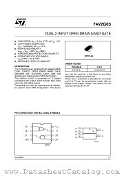74V2G03 datasheet pdf ST Microelectronics