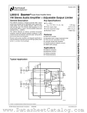 LM4816MTX datasheet pdf National Semiconductor