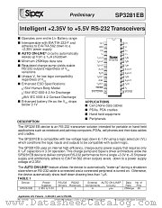 SP3281EBEA-L/TR datasheet pdf Sipex Corporation
