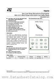 TS472 datasheet pdf ST Microelectronics