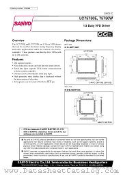 LC75750E datasheet pdf SANYO