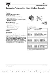 CNY17-4X007 datasheet pdf Vishay