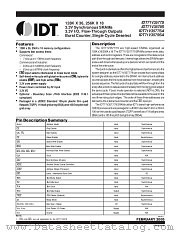 IDT71V3579S80BGI8 datasheet pdf IDT