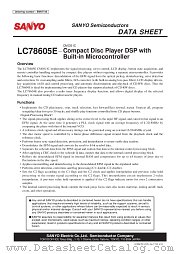 LC78605E datasheet pdf SANYO