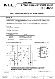 UPC4558GR-T1 datasheet pdf NEC