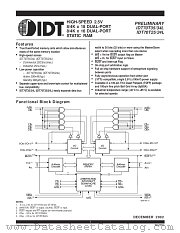 IDT70T25L25PFI datasheet pdf IDT